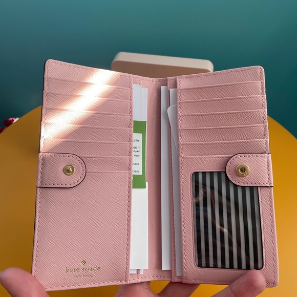 NWT Kate Spade Cameron Street Perforated Stacy Wallet PWRU5575 Pink - Picture 3 of 4